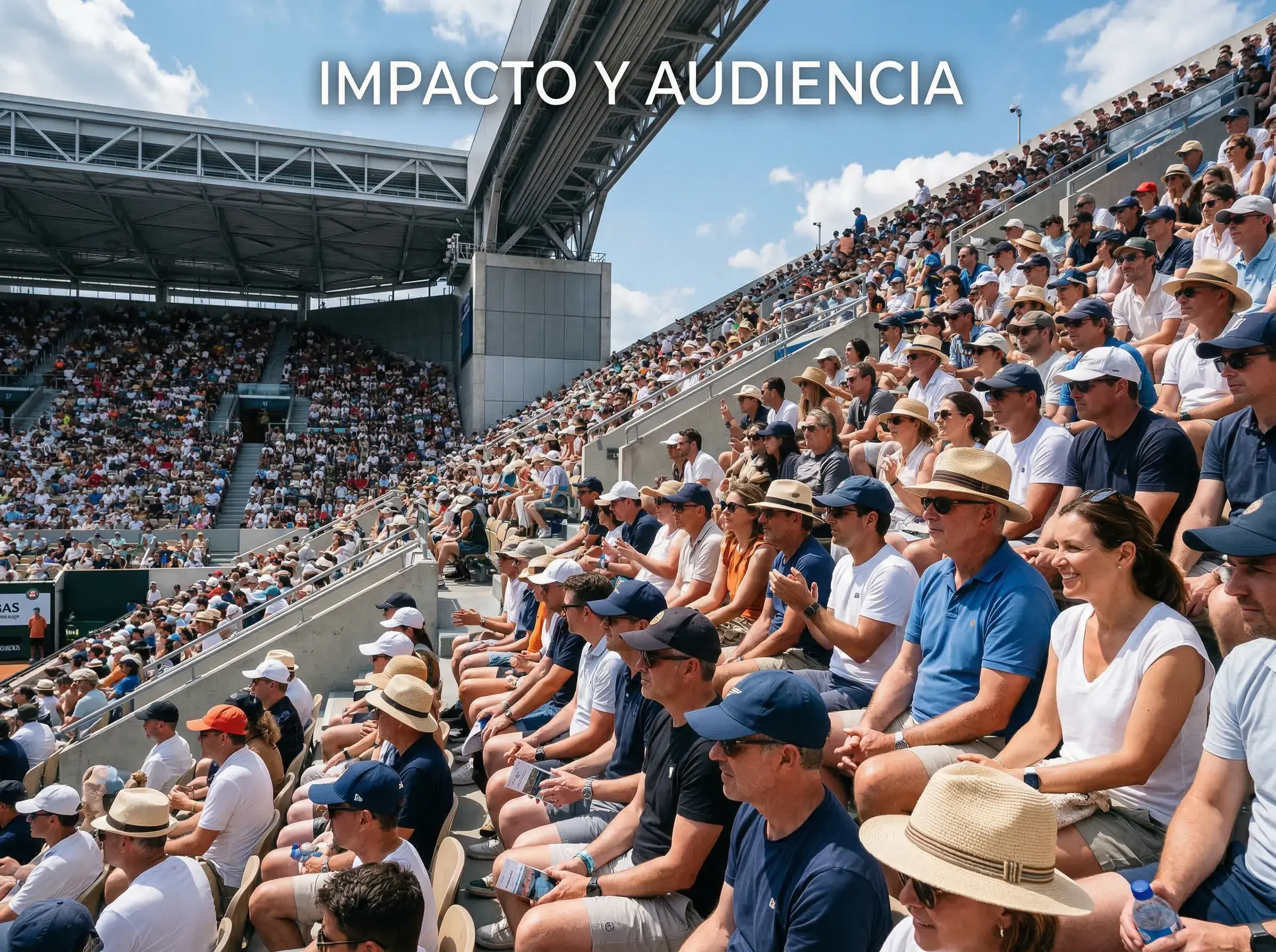 Público en las gradas de Wimbledon durante la final reflejando la audiencia global del torneo