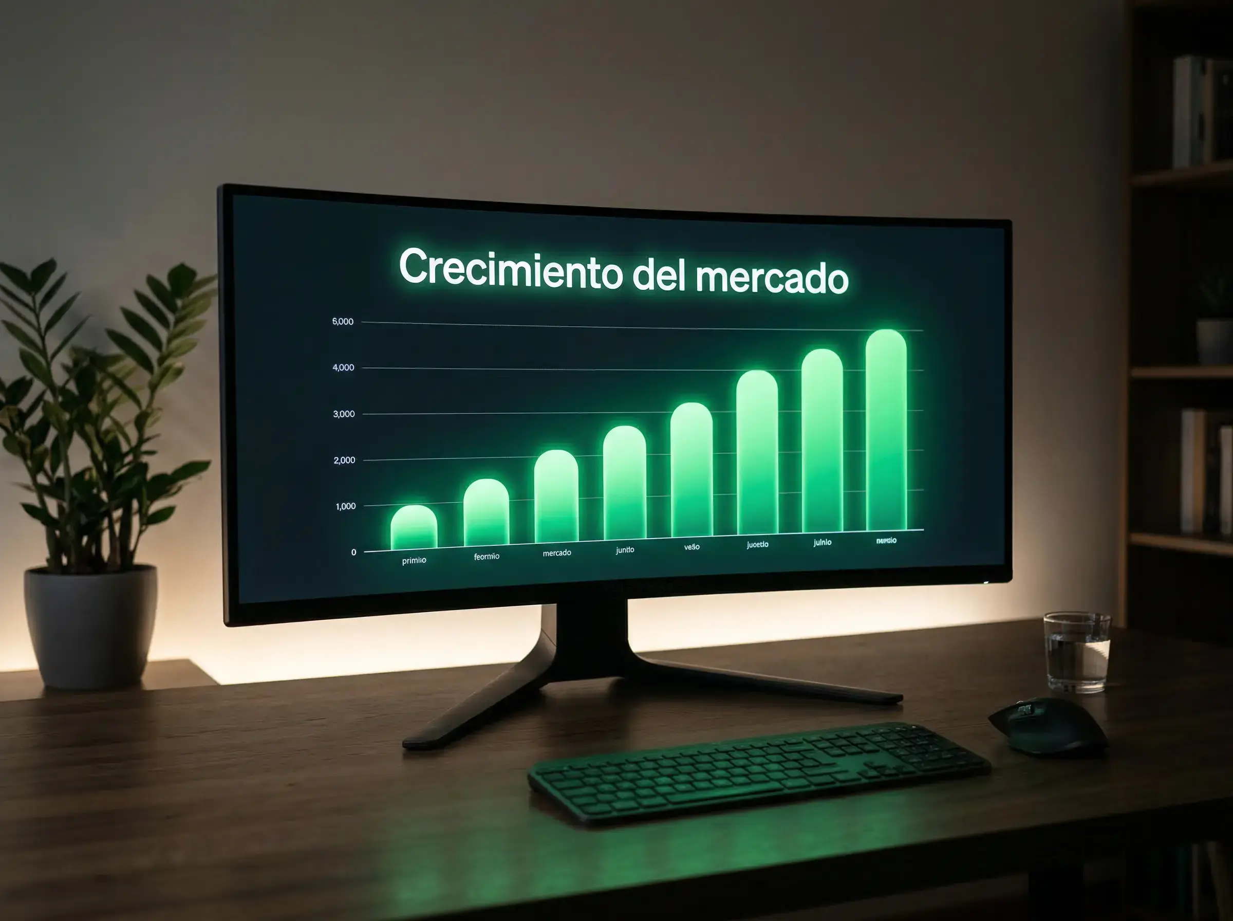Grafico de barras con la evolución del GGR de apuestas deportivas en España sobre fondo oscuro con acento verde